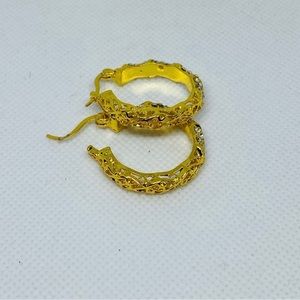 Stainless Steel Gold Plated Hoops